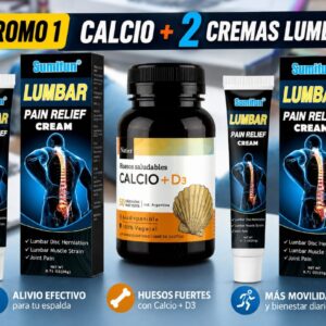 Promo 1 — Calcio+D3 + 2 Cremas Lumbar Sumifun