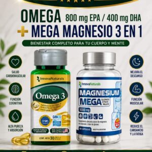 Pack Premium Omega 3 IFOS + Magnesio Mega 3en1 Innovanaturals