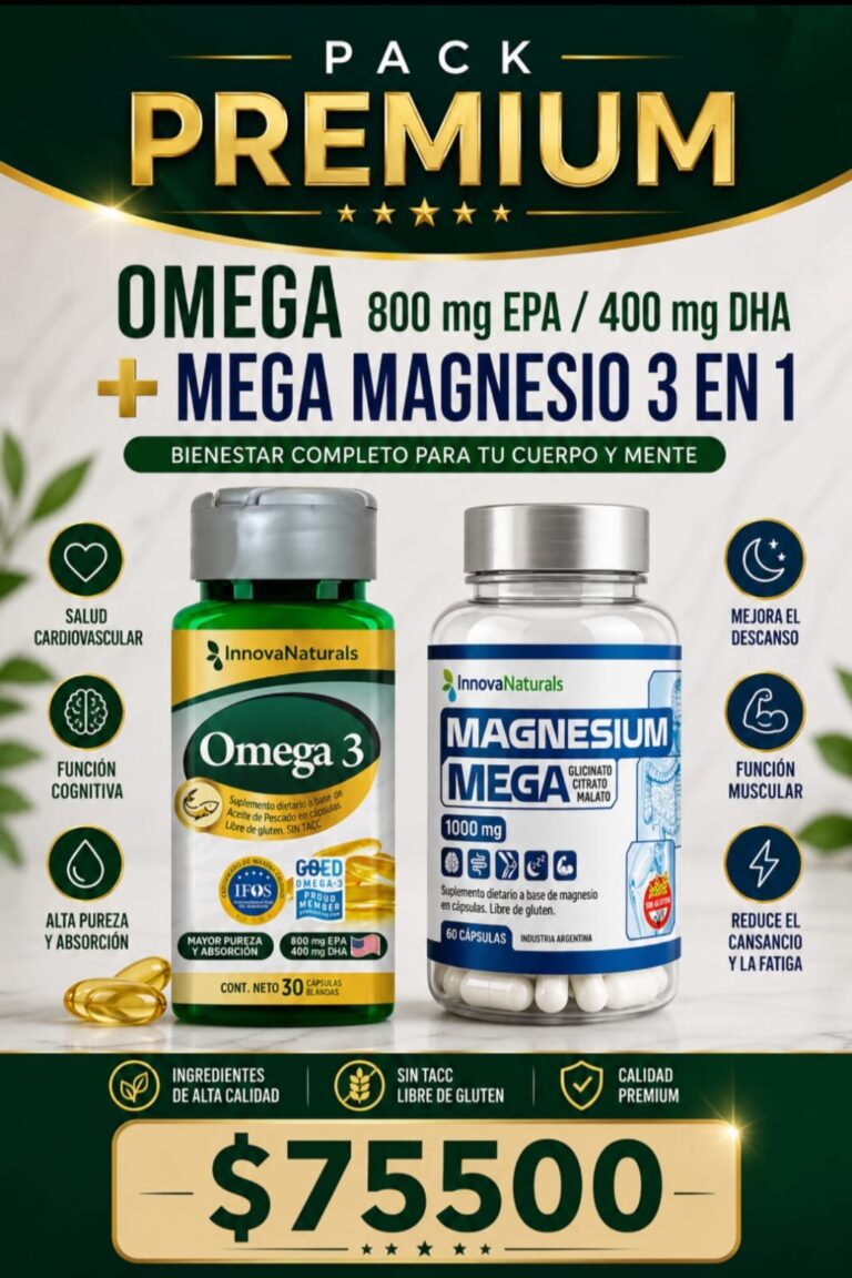 Pack Premium Omega 3 IFOS + Magnesio Mega 3en1 Innovanaturals